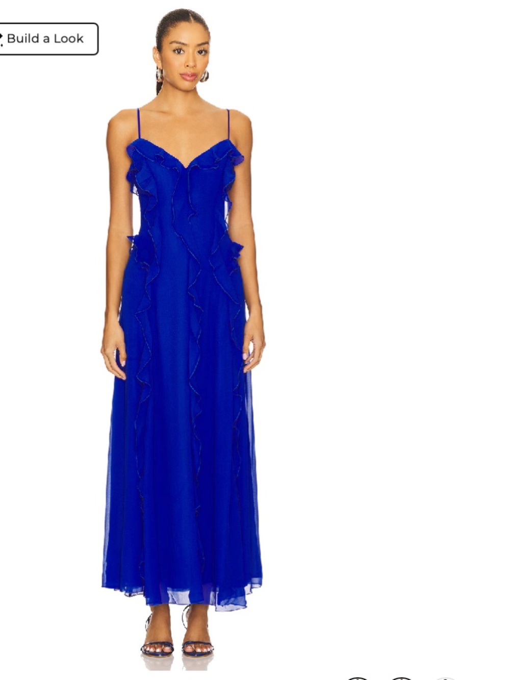 Bardot Royal Blue Ruffle Maxi Dress - Women's